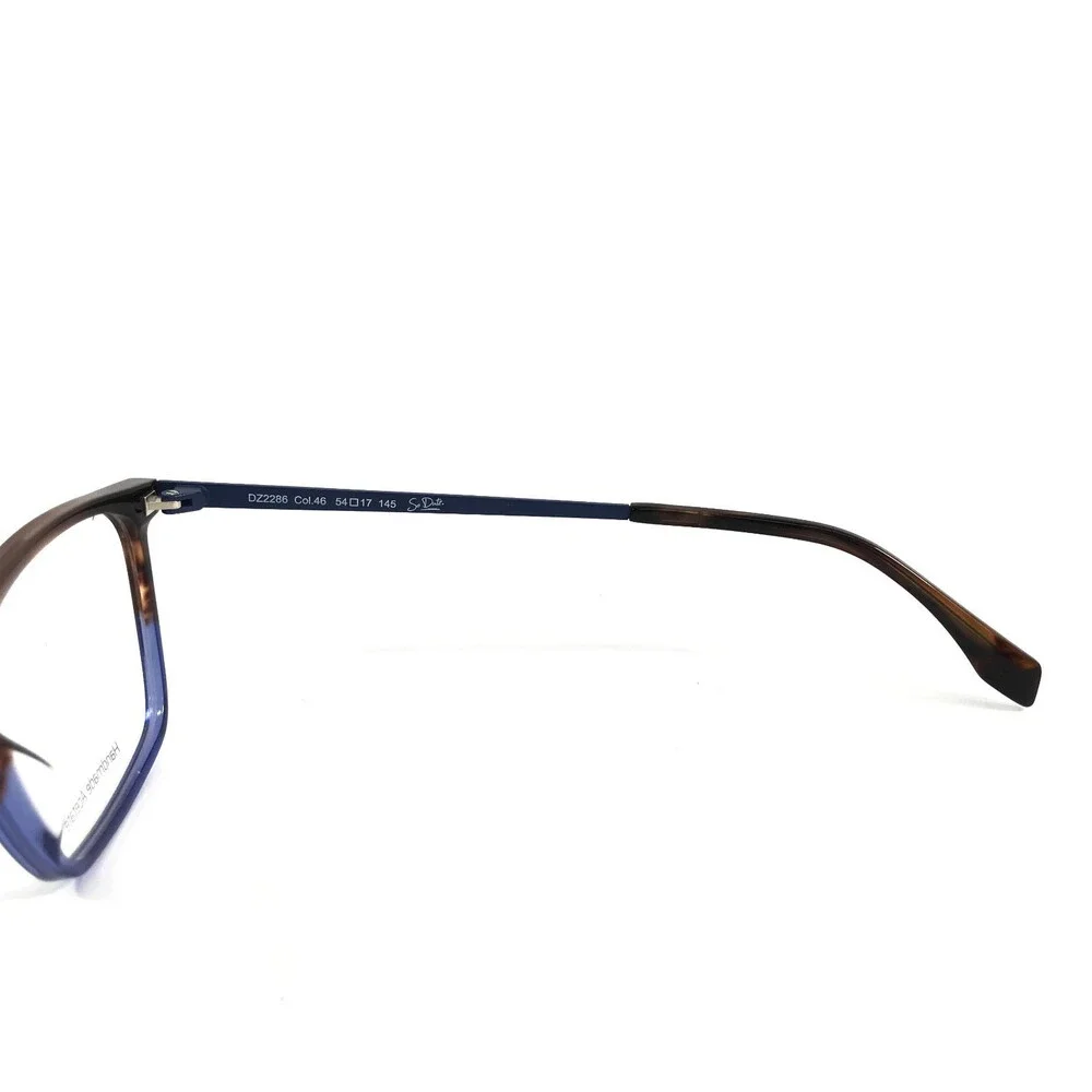 Dutz Eyeglasses Frames DZ2286 Col.46 Brown Tortoise Clear Blue Square 54-17-145